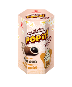 Bonbons gélifiés marron moelleux en forme de boule, emballage facile à ouvrir, confiserie vietnamienne, saveur riche, Popit Milk Tea - Product Image 3