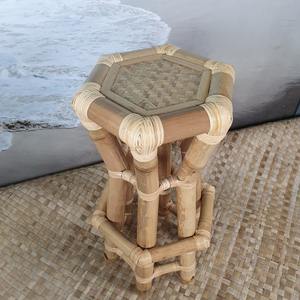 Taburete de mostrador de madera de bambú multifuncional Taburetes de Bar altos de comedor interior taburete de bar natural para decoración de cocina de lujo - Product Image 6