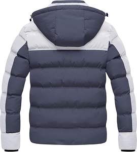 Meilleure vente de manteaux chauds d'hiver personnalisés pour hommes High Street col montant en coton rembourré veste de baseball matelassée bouffante à l'avant - Product Image 1
