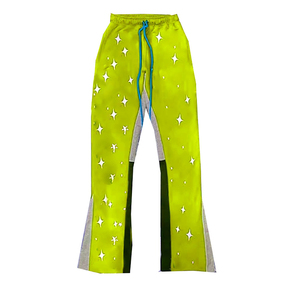 Pantalones de algodón 100% de alta calidad, pantalones de chándal de peso pesado, pantalones de chándal acampanados rectos de pierna ancha de estilo holgado de gran tamaño, ropa de calle - Product Image 3