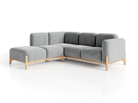 Ensemble de canapé d'angle de bureau commercial moderne avec des meubles remplis d'éponge en tissu pour le salon