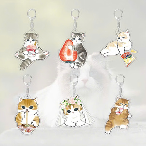Adorable Anime <b>Cat</b> Shaped Keychain Toys Cute Mica Creative Designs Keychains Accessories - Product Image 6