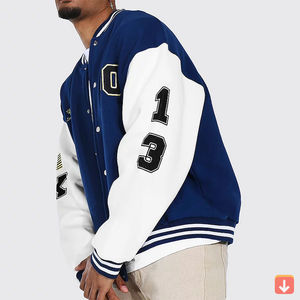 Streetwear décontracté personnalisable pour hommes Veste universitaire en laine Bomber à la mode Service OEM en toile de haute qualité - Product Image 2
