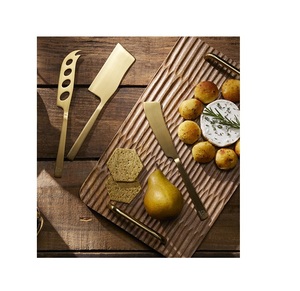 ชุดมีดหั่นชีสทองเหลืองสำหรับห้องครัวและบนโต๊ะชุดมีดตัดเนยพิซซ่าชีสดีไซน์หรูหรา - Product Image 3