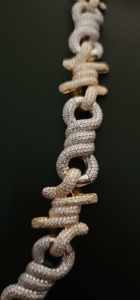 Collier chaîne homme mode avec maillons épais en acier inoxydable plaqué or durable - Product Image 4