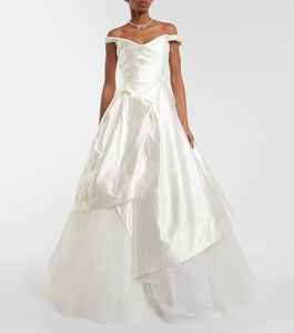 เดรสผ้าซาตินสำหรับงานพรอมสำหรับผู้หญิงชุดเดรสสีขาวเกาะอกสุดหรูมาใหม่ฤดูร้อน - Product Image 1