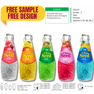 Bebida 290ml del jugo de la semilla de Chia del Lychee del mejor precio al por mayor | Diseño libre de la muestra, ayuda de la comercialización (OEM,ODM) - Product Image 3