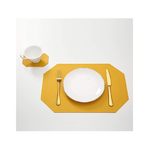 Classic Style <b>Leather</b> Dining Table Mats Kitchen <b>Placemats</b> with Sale for Dining Table - Product Image 1