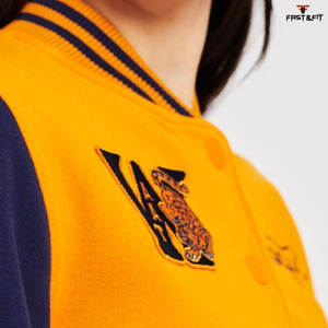 Nouveau Style meilleure qualité femmes varsité veste 100% coton broderie lettre conception printemps automne saison couleur personnalisable - Product Image 6