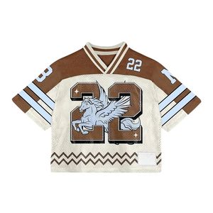 Nuevo diseño para hombre, juego de entrenamiento transpirable, tela de malla de poliéster, camiseta de ventilador, rendimiento duradero, camisetas de fútbol americano - Product Image 4