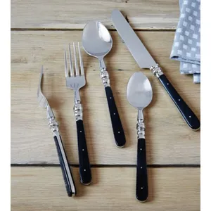 Desain tren peralatan makan peralatan dapur pemasok buatan tangan logam baja tahan karat sendok garpu Set dengan pegangan logam besi