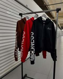 Streetwear personnalisé vente en gros Ensemble survêtement à capuche et pantalon de survêtement sérigraphiés Survêtement pour hommes délavé à l'acide - Product Image 5