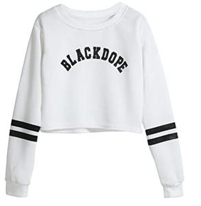 Bloque de color de moda con logotipo personalizado de impresión de algodón corto con capucha sudaderas mujeres Crop Top Sudadera con capucha de invierno para niñas - Product Image 2