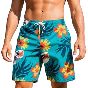 Wholesale Board Shorts Swim <b>Trunks</b> OEM Floral Printed Beach Shorts Quick Dry Surfing <b>Men</b> Swimwear Shorts Custom Board Shorts - Product Image 1
