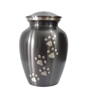 โกศใส่เถ้ากระดูกของสัตว์เลี้ยงสีดำทำจากอะลูมิเนียมโกศใส่ศพพร้อมผงเคลือบสีดำ - Product Image 4