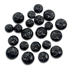 Cara De Luna redonda tallada a mano de ónix negro Natural 10-20 MM para fabricación de joyas Material de cristal con certificado IGI - Product Image 6
