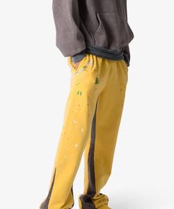 2026 custom side stripe oversized patchwork <b>men</b> sweatpants Winter Sportswear <b>Thermal</b> training Trousers - Product Image 5