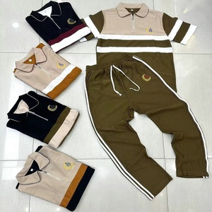 ชุดเซ็ตเสื้อยืดและกางเกงขาสั้นคุณภาพสูงสั่งทำจากโรงงาน พร้อมปักโลโก้ ผ้าฝ้าย 100% ชุดลำลอง 2 ชิ้นสำหรับผู้ชาย - Product Image 2