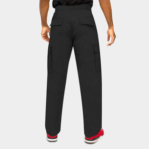 OEM personalizado de invierno de los hombres rectos Jogging pantalones de estilo informal de talla grande pantalones de chándal cintura Logo liso algodón poliéster de moda - Product Image 2
