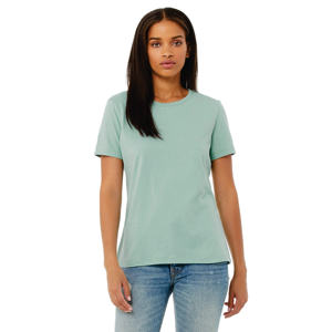 À la mode femmes T-Shirts été coton mélangé surdimensionné à manches courtes couleur unie tenue décontracté impression personnalisée à la mode en gros - Product Image 1