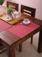 Set de table et chemin de table en coton tissé 100 % coton, motif carré uni, luxe moderne, séchage rapide, pour la maison, les hôtels et les mariages