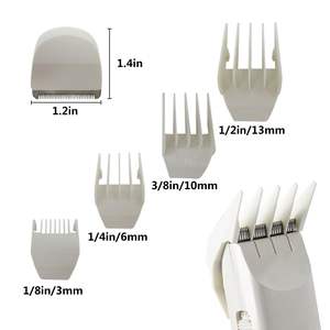 Paquete de 2 cuchillas de repuesto blancas de 4 filos con broche a presión para recortadora Peanut Clipper Trimmer 8685 8655 8663 8685 1701, alimentadas por USB, para uso en Francia - Product Image 2