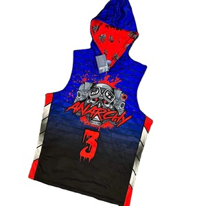 เสื้อฟุตบอลแบบมีฮู้ดเสื้อเจอร์ซีย์ธงชาติแบบกำหนดเอง7v7รัดรูป Anarchy - Product Image 1