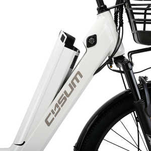Bicicleta de ciudad eléctrica para mujer JSY 26 pulgadas 36V 10Ah 350W con motivo de mariposa para viajes urbanos - Product Image 4