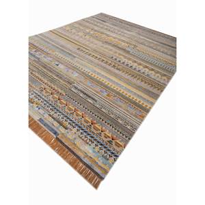 Tapis Manchaha en laine et soie de bambou noués à la main, grand format, géométrique abstrait, rectangulaire, pour la maison, la voiture, le couloir - Modèle Les-1731 - Product Image 2