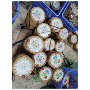 กระเป๋าหวายสวยงามพร้อมลายแม่ของไข่มุกเพื่อการแต่งกายที่หรูหรา - Product Image 5