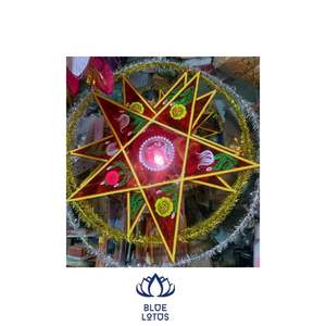 Produits en gros de lanternes d'étoile en bambou décoratives pour le festival de mi-automne - Product Image 2