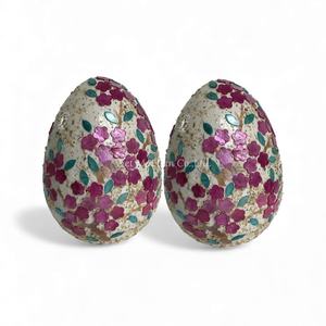 Œuf de Pâques en nacre fait à la main, ornement décoratif de luxe unique pour la présentation sur table, en provenance du Vietnam - Product Image 2