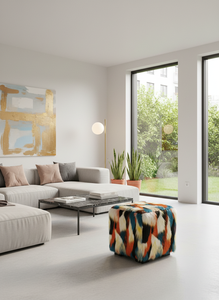 Jade POUFF 38 tela de estilo bohemio marroquí otomano decorativo para boda para dormitorio o sala de estar - Product Image 1