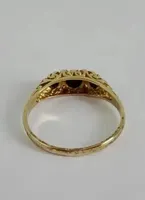 Bague de mariage vintage pour femme en argent sterling plaqué or jaune 14 carats avec diamant noir simulé rond de 2,40 carats en moissanite