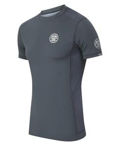 Rashguard à manches courtes pour homme, respirant, avec empiècements en mesh, protection UPF50+, écologique et antibactérien, gris - Product Image 4