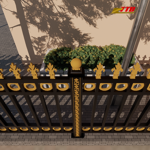 Panneaux de jardin en fer forgé pour cour extérieure avec clôtures de jardin décoratives en fer et système de portail sécurisé en métal - Product Image 3