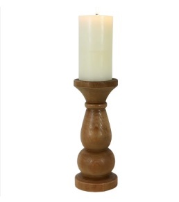 Rustic Wood <b>Candle</b> Stand <b>Set</b> Wedding Decoration with Metal Holder Perfect Home or <b>Gift</b> - Product Image 6