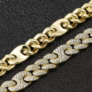 Elegante Collar de Cadena Cubana con Diamantes Moissanite Brillantes, Collar Iced Out para un Estilo de Vida Urbano y un Atractivo de Moda - Product Image 4