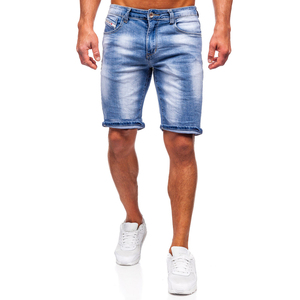 Stylish Men's <b>Denim</b> Shorts for Summer Relaxed Fit Side Pockets Dark Wash Streetwear Style Zipper for Casual Wear Street Fashion - Product Image 1