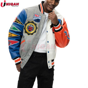 เสื้อแจ็กเก็ตผ้าสักหลาดขนสัตว์คุณภาพระดับพรีเมี่ยมสีดำไฮสตรีทปรับแต่งโลโก้ได้ตามต้องการสวมใส่สบายระบายอากาศได้ดีสำหรับฤดูหนาว - Product Image 5