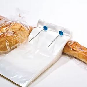 Emballage alimentaire en plastique transparent imprimé en PE personnalisé sac de guichet à pain micro perforé - Product Image 1