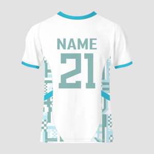 Conjunto de Camiseta y Pantalones de Fútbol Personalizados Pixel Surge, Camiseta Blanca de Poliéster, Talla XL, Manga Corta, Técnicas de Impresión por Sublimación, Número - Product Image 1