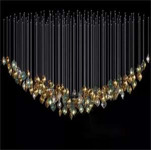 Hall de l'hôtel moderne lustre en verre coloré département des ventes table de sable décoratif villa marchande lampe non standard - Product Image 1