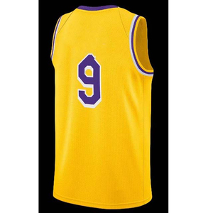 Camisetas de verano, ropa deportiva, camiseta de baloncesto Laker, camiseta de baloncesto sublimada al por mayor OEM, logotipo impreso bordado personalizado - Product Image 2