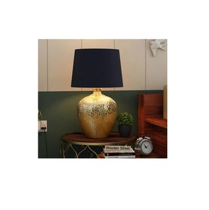 Wholesale modern luxury decorative bedroom LED table <b>lamp</b> with Antique brass and gold finished luxurious with different colors - Product Image 6
