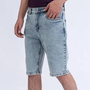 Shorts en jean de haute qualité pour hommes Shorts bleus extensibles Jeans Acid Washed Regular Fit Denim pour hommes avec Logos personnalisés Shorts pour hommes - Product Image 3