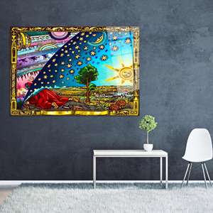 Canvas <b>Print</b>: Flammarion Gravure - Modern Wall <b>Art</b>,TEMPERED GLASS <b>ART</b> - Product Image 1