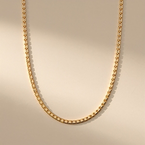 จี้ทองคำขาว 14K แท้ ดีไซน์หรูหรา สร้อยคอแบบคลาสสิกสำหรับทุกเพศ ผิวขัดเงา ผลิตโดยผู้ผลิต OEM แพลตตินั่ม - Product Image 3