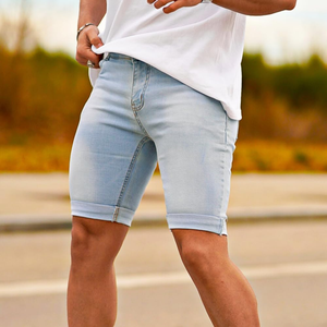 Qualité supérieure Hommes Nouveau Modèle Taille Haute Casual Denim Shorts Respirant Léger Lavage Style Droit - Product Image 2