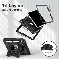 Housse de protection robuste pour tablette avec support pour stylet et grand support pour iPad A16 11e génération 11 pouces 2025 et iPad 10e génération 10,9 pouces 2022